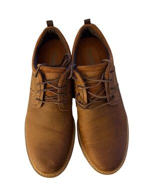 Dunham Oxford Shoes Mens Size 14 Brown Leather Lace Up Comfort Waterproof